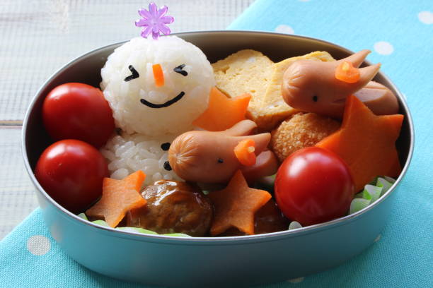 istock Cute snowman of lunch 1017435496