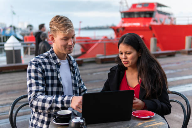 istock Casual business meeting at an outdoor cafe 1017448564