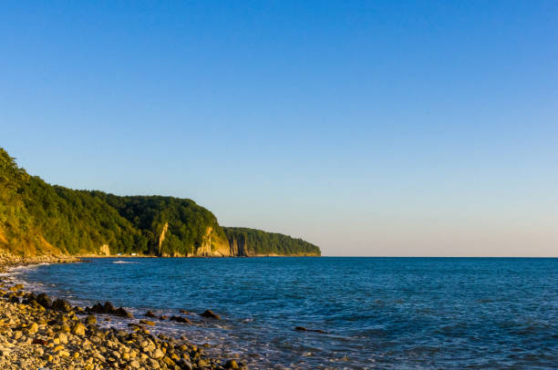 istock sea landscape is a pebbly beach with waves in white foam 1017452866