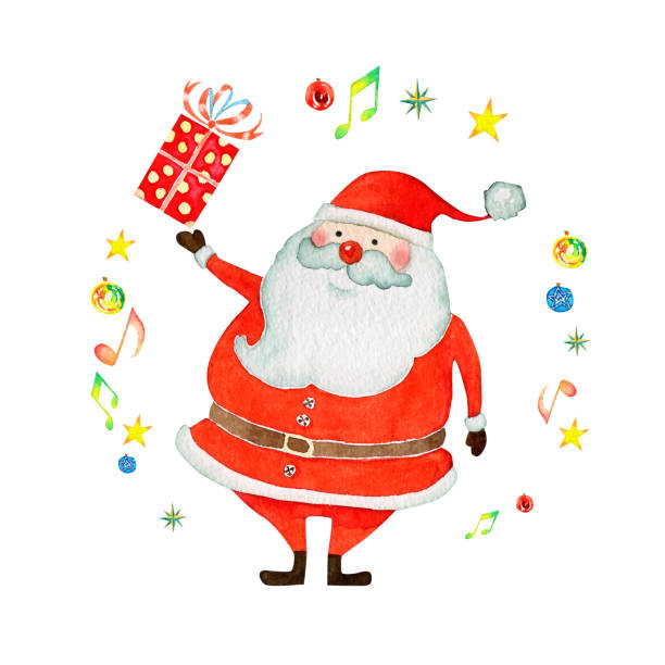 6,700+ Santa Claus Watercolor Stock Illustrations, Royalty-Free