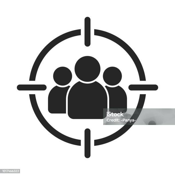 Target Audience Customer Client Targeting Consumer Centricity Aim People Sign Stock Illustration - Download Image Now