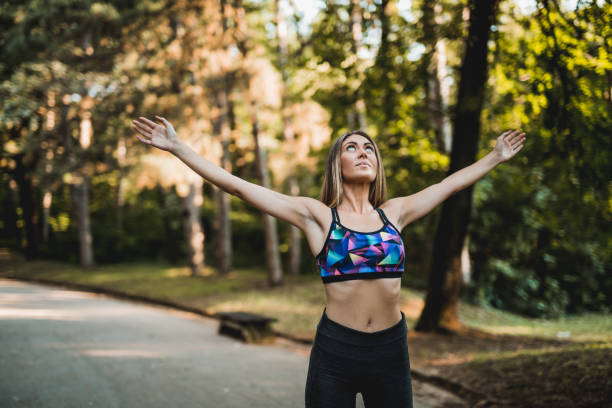 istock Woman stretching before running 1017468898