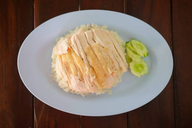 istock Rice steamed with chicken soup, Thai food 1017491846
