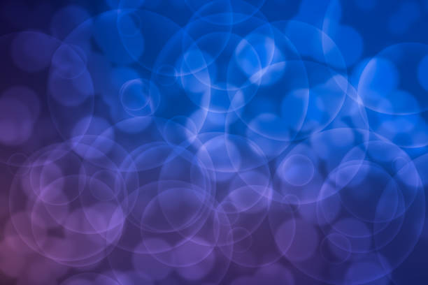Abstract of bokeh on the purple and blue background stock photo