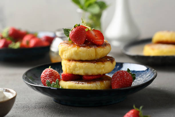 istock Delicious breakfast with berries, food close-up 1017531560