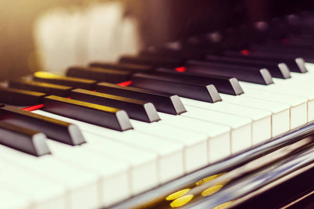 istock Close-up of piano keys. close frontal view. 1017539110