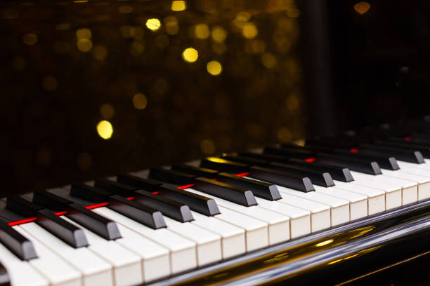 istock Close-up of piano keys. close frontal view. 1017539138