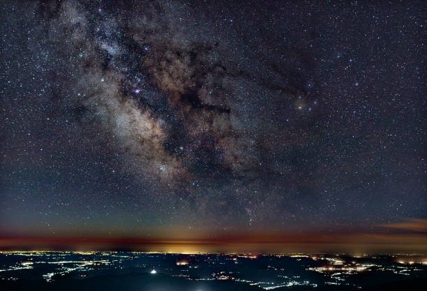 istock Milky Way above the city lights 1017563942