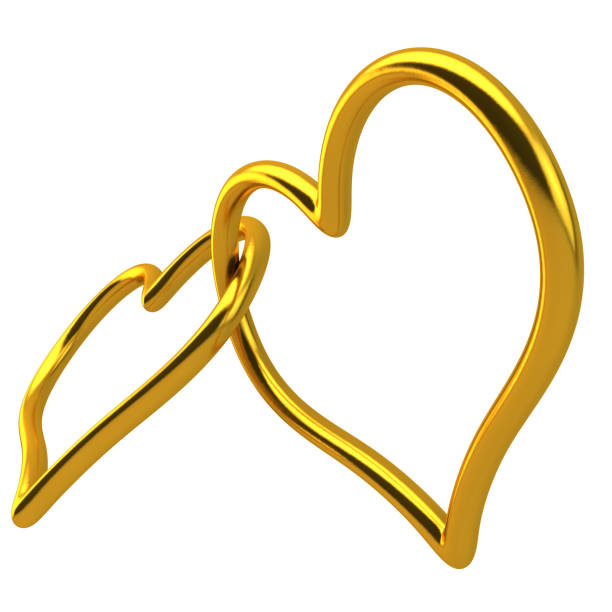 istock Love Heart Shaped Wedding Ring Linked Together 1017577352