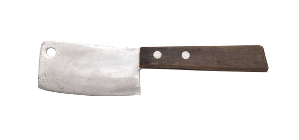 istock Steel cleaver knife isolated on white background 1017577698