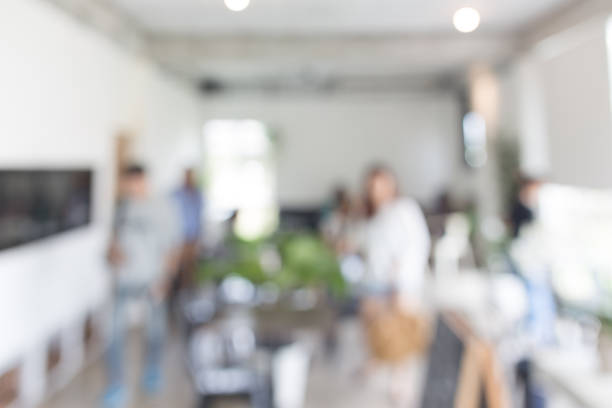 istock Abstract blurred Coffee shop or Cafe for background with bokeh 1017585190