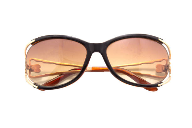 istock Cool sunglasses isolated on white background, top view 1017585446