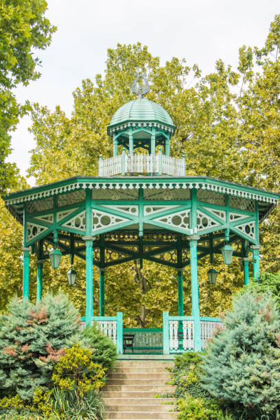 istock Wooden pavilion in park 1017588276
