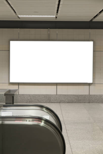 istock Blank billboard posters in the subway station for advertising 1017588440