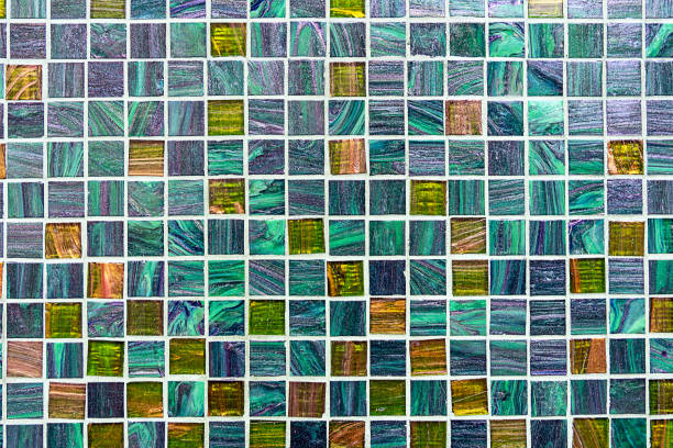 istock Glittering turquoise mosaic tiles 1017599188