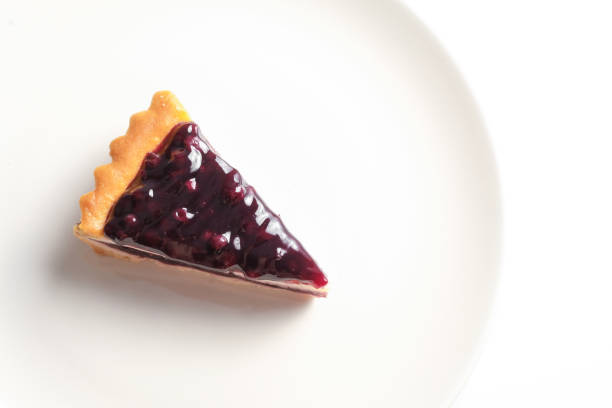 istock Blueberry Cheese Tart in the minimal white dish 1017602518
