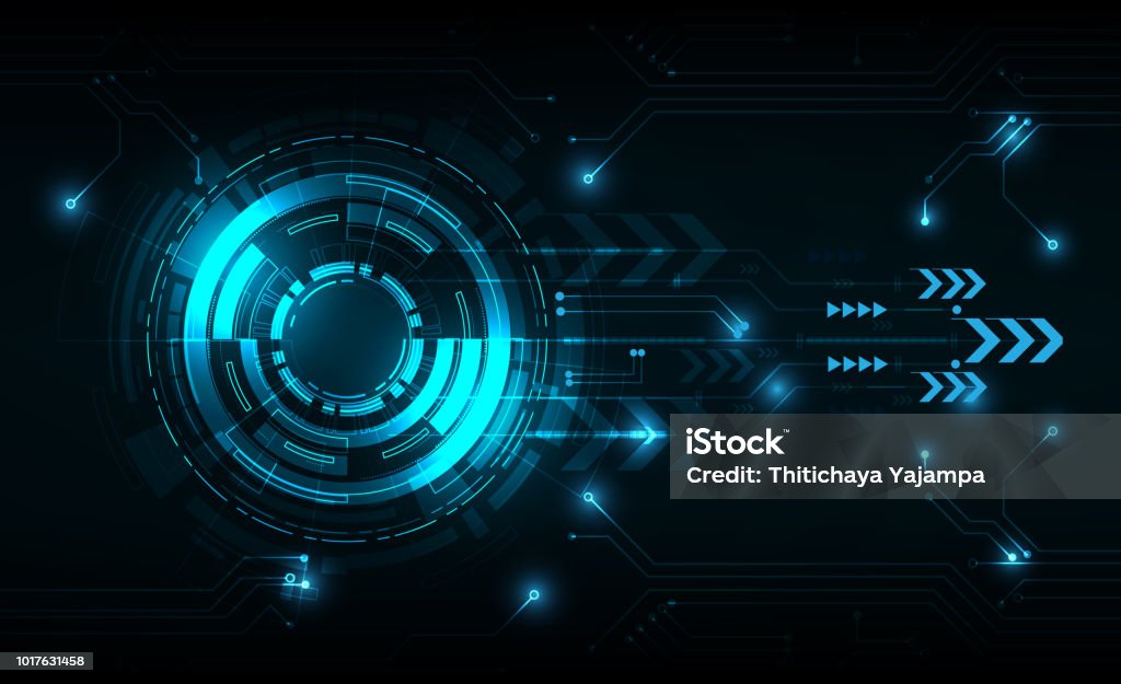 Tech Primary Vector Vector Tech Circle With Various Technological Stock Illustration ...