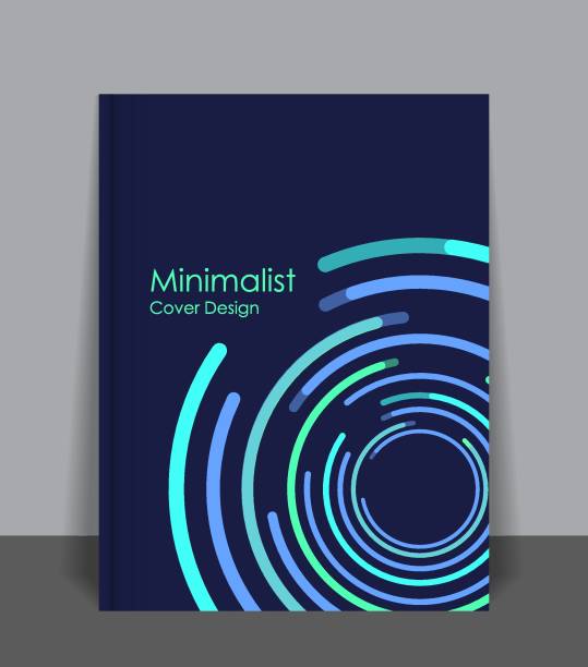 Minimalist cover design Minimalist cover design magazine publication illustrations stock illustrations