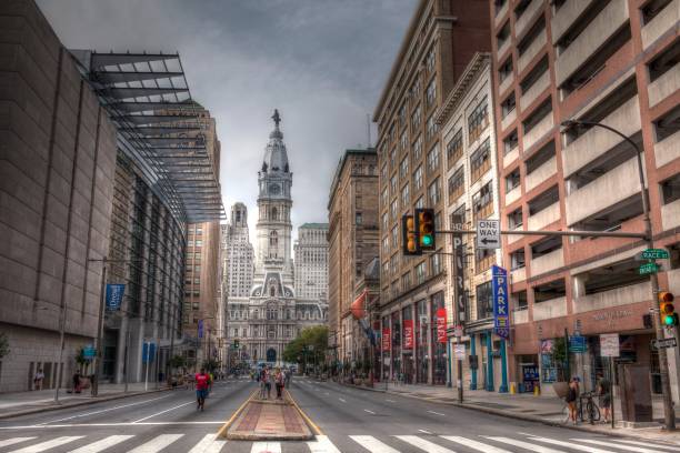 Philadelphia street stock photo