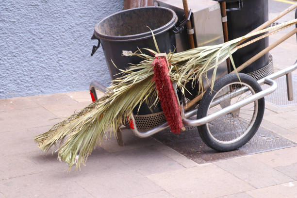 istock cleaning cart using in La Laguna Tenerife 1017658262