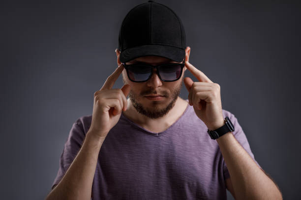 bearded man cap