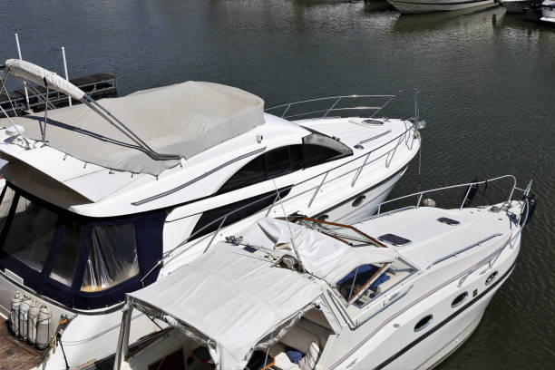 istock Marina with motor boats 1017664238