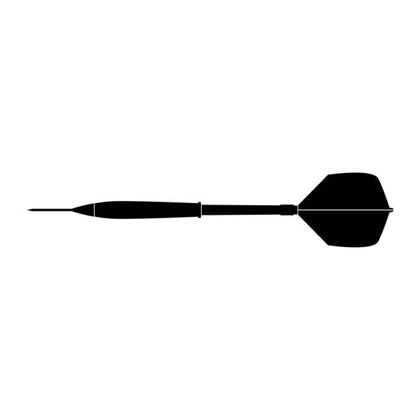 ilustrações de stock, clip art, desenhos animados e ícones de dart arrow black color icon . - dardo