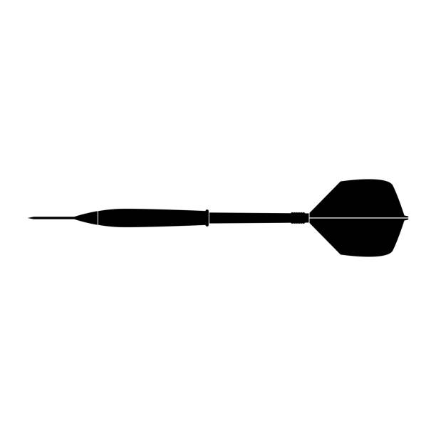 Dart arrow black color icon . Dart arrow black it is black color icon . darts stock illustrations