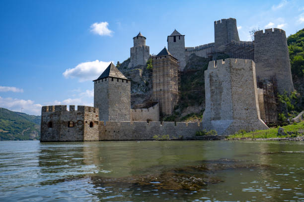 istock Old medieval fortification Golubac, Serbia in May 2018 1017677660