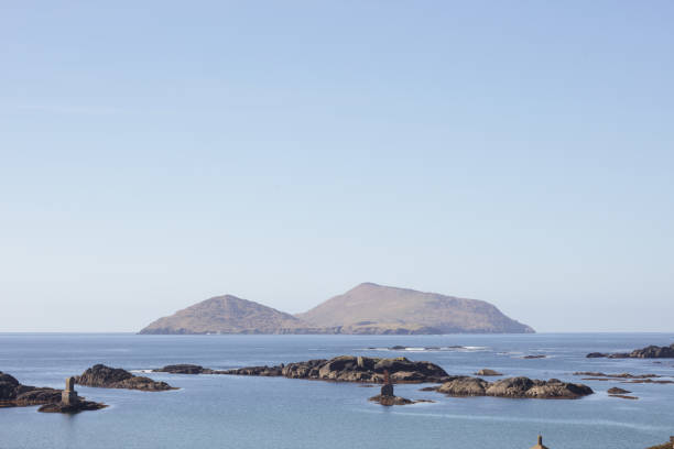 The pictureesque Derrynane Harbour is is situated at the western end of the famous Ring of Kerry part of Ireland sWild Atlantic Way