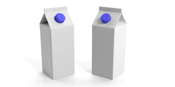 istock White blank carton boxes on white. 3d illustration 1017689078