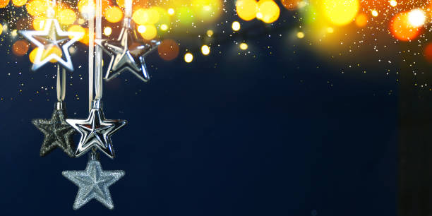 istock Christmas holiday background with stars 1017697234