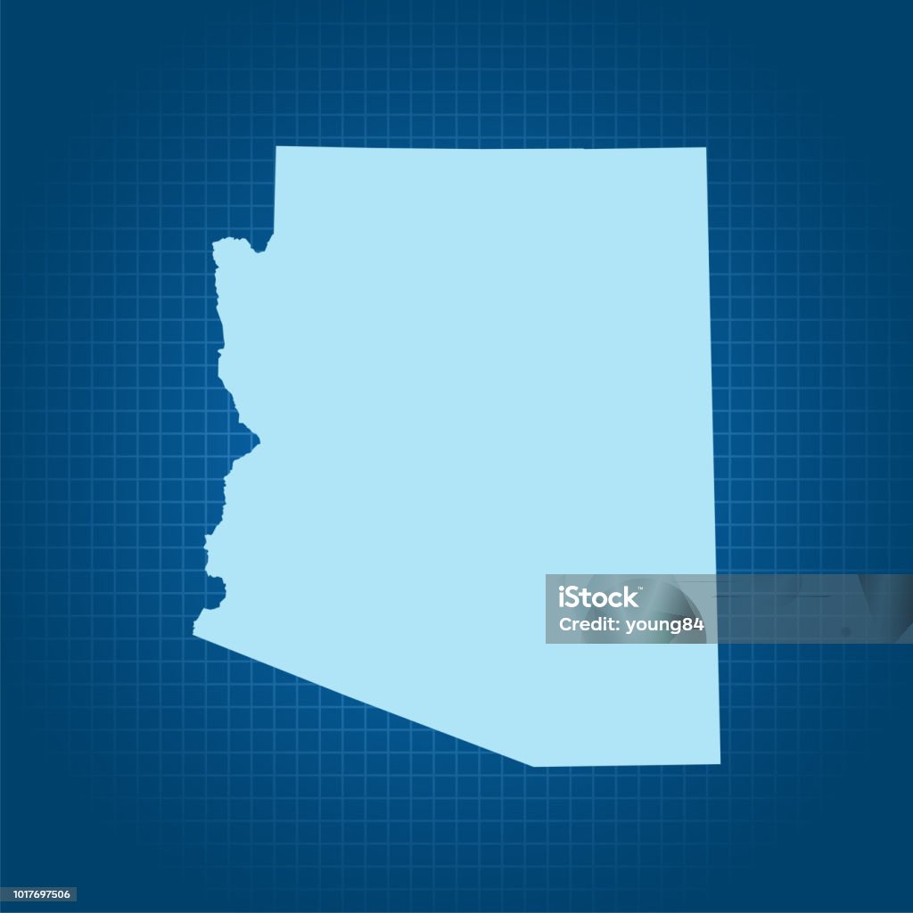Arizona Mapbasic Arizona Map Stock Illustration - Download Image Now - Arizona ...