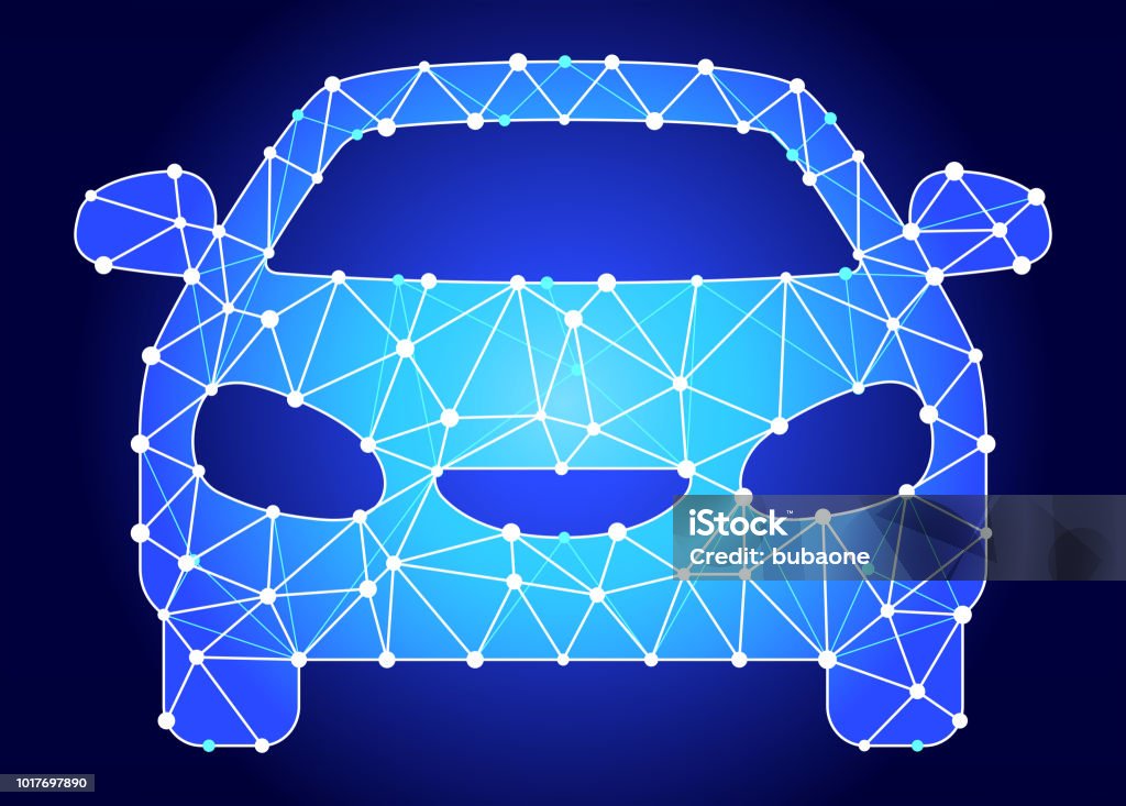 Car Blue Triangle Node Vector Pattern Stock Illustration - Download ...