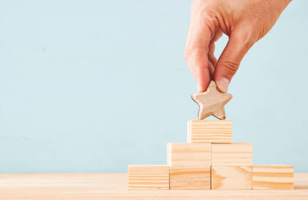 istock concept image of setting a one star goal. increase rating or ranking, evaluation and classification idea. 1017706928