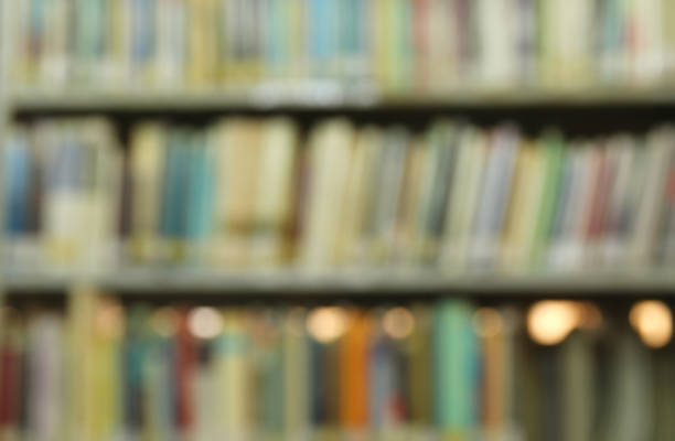 istock abstract background of blurred books in public library. retro style, image is blurred. 1017707086