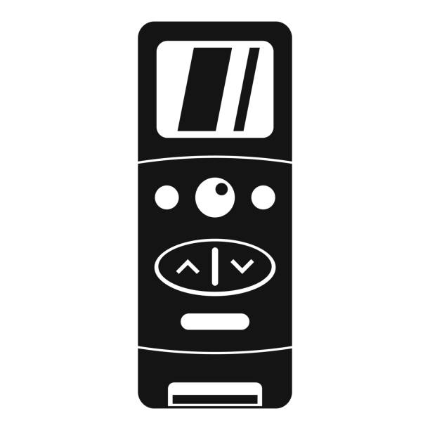 Modern remote control conditioner icon, simple style Modern remote control conditioner icon. Simple illustration of modern remote control conditioner vector icon for web design isolated on white background ventilator background stock illustrations