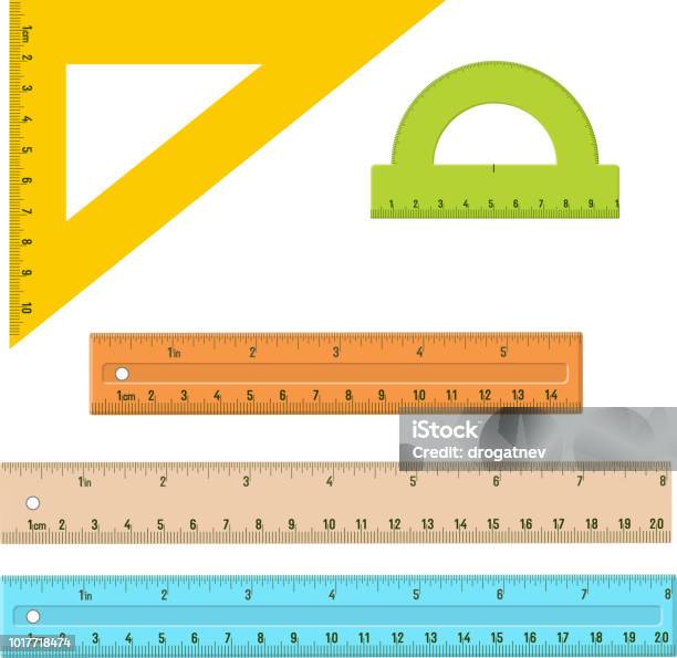 Types Measuring Rulers Plastic Measuring Rulers Set Stock Illustration - Download Image Now ...