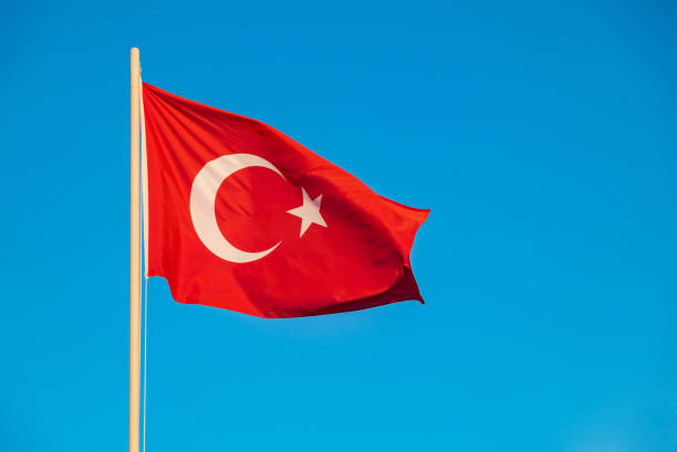 istock Flag of Turkey waving in the wind 1017721526