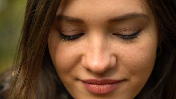 istock Beauty Portrait Eyes Down 1017721768