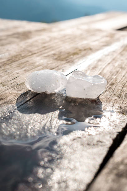 istock A large ice hail in the mountain, shot after a summer storm. 1017729998
