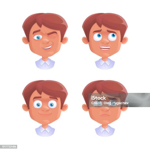 Boy Emotion Stock Illustration - Download Image Now - Boys, Cartoon, Characters