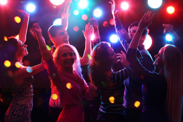 Young people at party. stock photo