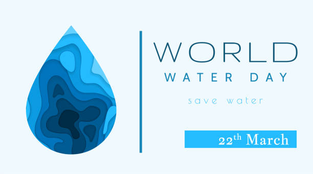 istock World Water Day in paper cut stile. Abstract waterdrop concept. Save the water. Ecology. Water drop. Vector illustration 1017746738