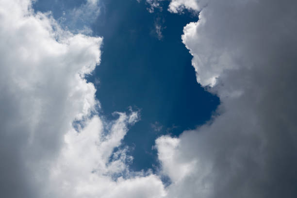 istock Blue sky and white clouds feel so wonderful senery after rainy days. 1017755374