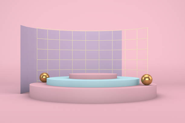istock 3D Geometric Shapes Abstract Minimal Background 1017768756