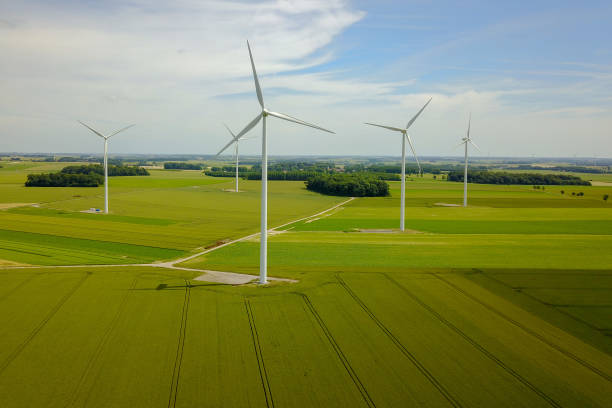 istock A wind farm in a field in the countryside 1017770892