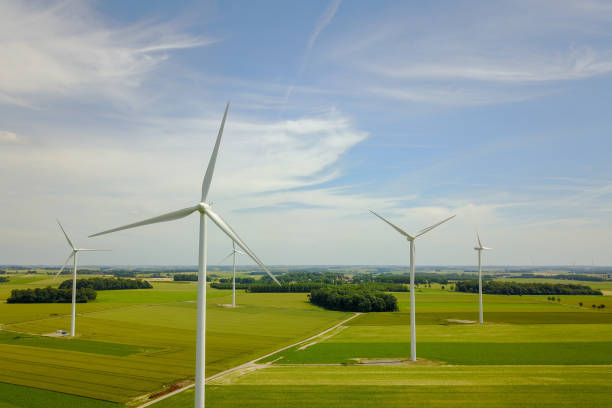 istock A wind farm in a field in the countryside 1017770894