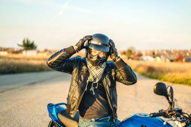 istock Biker on sport motorcycle outdoor 1017778628