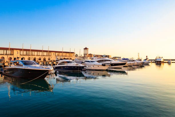 istock Yachts and motorboats. 1017804376